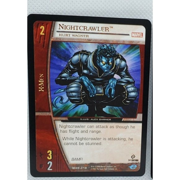 Vintage Jean Grey And Nightcrawler V.S. System Collectible X-Men Marvel Card - Picture 7 of 11